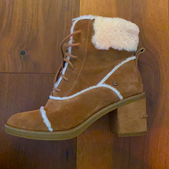 UGG Suede and Shearling Boots with 2 1/2 inch heel. - Picture 6 of 6